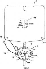 Устройство для безопасного переливания крови или ее компонентов и способ его использования (патент 2361629)