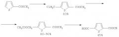 Способ получения диметилового эфира 2,5-тиофендикарбоновой кислоты из 2-тиофенкарбоновой кислоты (патент 2402541)