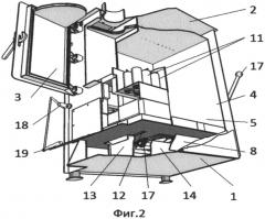 Водогрейный твердотопливный котел с фронтальной камерой дожига горючих газов (патент 2566876)