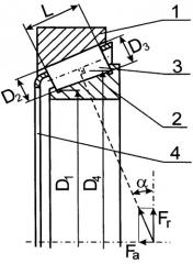 Однорядный роликовый конический подшипник качения (патент 2471093)