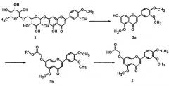 Моногидрат 7-карбоксиметилокси-3',4' 5-триметоксифлавона, способ его получения и применения (патент 2302416)