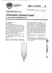 Устройство для образования вертикальных и горизонтальных скважин в грунте (патент 1113485)