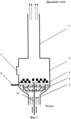 Устройство для сжигания твердых топлив в пульсирующем потоке (патент 2478873)