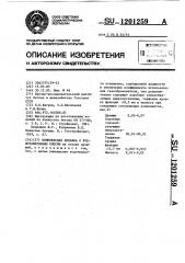 Комплексная добавка к ячеистобетонным смесям (патент 1201259)