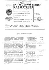 Электроизоляционный лак (патент 286117)