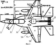 Легкий сверхзвуковой многоцелевой самолет (патент 2271305)
