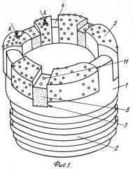 Алмазная буровая коронка (патент 2418938)