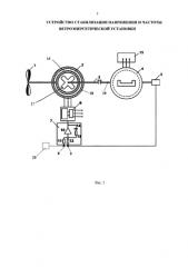 Устройство стабилизации напряжения и частоты ветроэнергетической установки (патент 2590929)