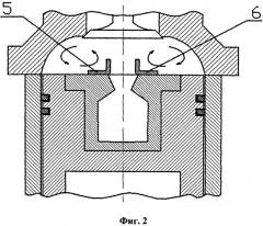 Камера сгорания двигателя внутреннего сгорания с воздушным аккумулятором (патент 2499148)