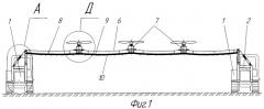 Устройство с летательными аппаратами для поверхностного внесения жидких растворов (патент 2463785)
