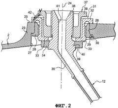 Устройство для закрепления канала для текучей среды в корпусе турбореактивного двигателя (патент 2362896)