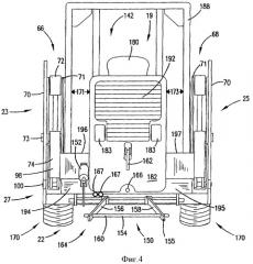 Устройство для перемещения и погрузки и разгрузки материала и способ его эксплуатации (варианты) (патент 2365711)