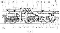 Железнодорожное тяговое транспортное средство с трехосными тележками (варианты) (патент 2307754)