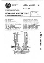 Устройство для удаления керамических стержней из полостей отливок (патент 1082558)