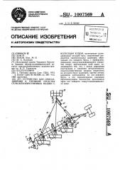 Устройство для присоединения к тяговому средству сельскохозяйственных машин с колесным ходом (патент 1007569)