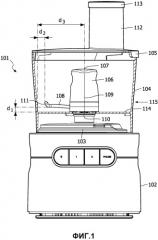 Месильное устройство для смешивания ингредиентов теста и месильное приспособление (патент 2497432)