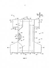 Одноразовое абсорбирующее изделие с усовершенствованной защитой от бокового протекания (патент 2592199)