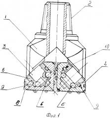 Буровое шарошечное долото (патент 2495217)