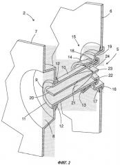 Корпус бытового прибора и клапан выравнивания давления для такого корпуса (патент 2433361)