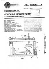 Устройство для шлифования лопастей гидротурбин (патент 1076262)