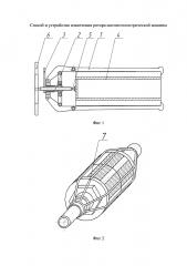 Способ и устройство извлечения ротора магнитоэлектрической машины (патент 2608561)