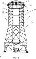 Мобильная башня обслуживания летательных аппаратов (патент 2483990)