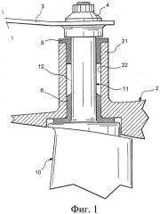 Система управления наружной осью лопатки с переменным углом установки, используемой в статоре турбины (патент 2340778)