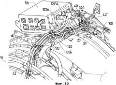 Устройство для позиционирования и удержания жгутов электрических кабелей на турбореактивном двигателе (патент 2349762)