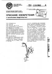 Устройство для разделения потока сыпучего материала (патент 1181962)