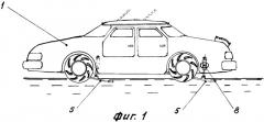 Поворотный редан земноводного автомобиля (патент 2336182)