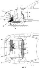 Объемный поглотитель звуковой энергии для моторного отсека транспортного средства (патент 2442706)