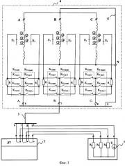 Способ устранения влияния неодновременности переключения однофазных рпн силовых трехфазных автотрансформаторов на осциллографируемые токи контактов контакторов и устройство для его осуществления (патент 2316778)