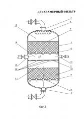 Двухкамерный фильтр (патент 2614282)