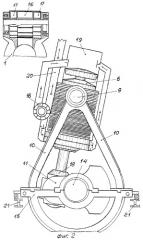 Двухтактный штокомаятниковый двигатель (патент 2307945)