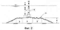 Подводное основание из каменной наброски и способ его выравнивания с уплотнением (патент 2288996)