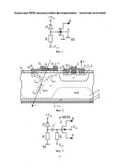 Емкостная моп диодная ячейка фотоприемника-детектора излучений (патент 2583955)