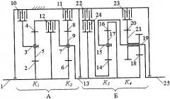 Планетарная составная коробка передач транспортного средства (патент 2380596)