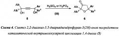 Способ получения 2,2-диалкил-4,5-диарилфуран-3(2н)-онов (патент 2563876)