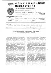 Устройство для определения выработкисельскохозяйственных машин (патент 843833)
