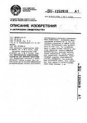 Многоканальное измерительное устройство для цифровой фильтрации (патент 1252919)