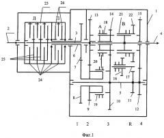 Восьмиступенчатая коробка передач со сдвоенным сцеплением (патент 2383800)