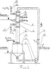 Установка для получения раствора сульфата аммония прямым смешиванием серной кислоты с аммиаком (патент 2393993)