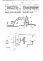 Гидропривод рабочего органа землеройной машины (патент 1773274)