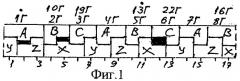 Трехфазная двухслойная электромашинная обмотка при 2p=16·c полюсах в z=3(8·b+1)·c пазах (патент 2335062)