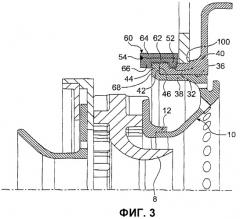 Устройство крепления системы впрыскивания на донной части камеры сгорания турбореактивного двигателя и способ такого крепления (патент 2406935)