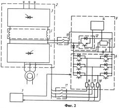 Тиристорное устройство для плавного частотного пуска высоковольтного синхронного электродвигателя (варианты) (патент 2455747)