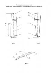 Лопатка рабочего колеса ротора компрессора низкого давления турбореактивного двигателя (варианты) (патент 2596912)
