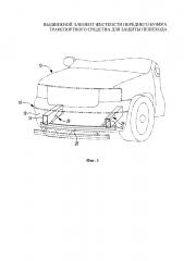Выдвижной элемент жесткости переднего буфера транспортного средства для защиты пешехода (патент 2668017)