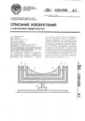 Устройство для центробежного формования изделий с параболической поверхностью (патент 1281430)