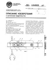 Самоходная тележка (патент 1284929)